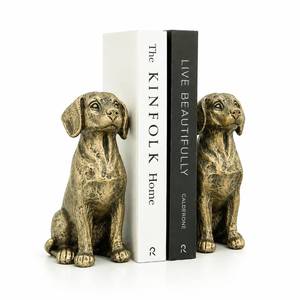 lot 5530 image: GUSFREUD Antique Brass Dog Bookends Set of 2, 7 Inch Tall