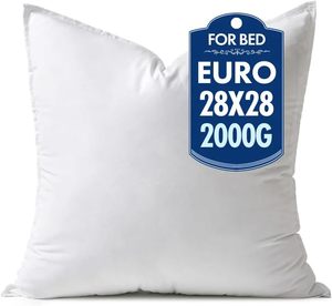 lot 5544 image: MIULEE 28x28 Inch Synthetic Down Alternative Euro Pillow Insert