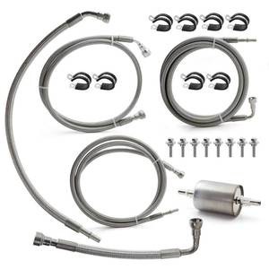 lot 5558 image: ASTROSYNC Fuel Line Kit Stainless Braided 819-823 Tahoe Suburban Yukon