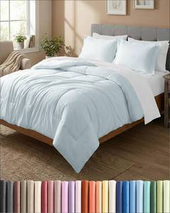 lot 5561 image: CGK Unlimited Full Comforter Set Ice Blue 3 Piece Bed Set