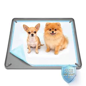 lot 5564 image: Greatbond Silicone Puppy Pad Holder Tray with Clips for 24 x 24 Inch Pads