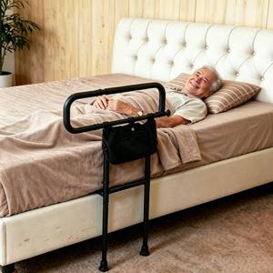 lot 5574 image: Chriari Adjustable Bed Rail, 400 lb Capacity, Fits Twin to King