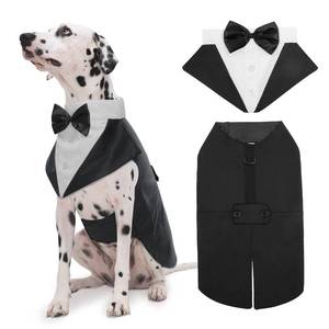 lot 6001 image: Kuoser Dog Tuxedo Suit and Bandana Set Two Piece Dog Costume