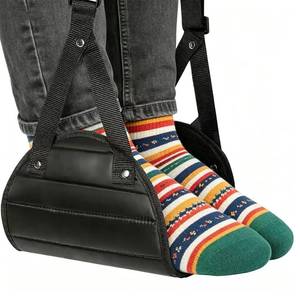 lot 6010 image: Kadays Airplane Foot Hammock Adjustable Travel Foot Rest Memory Foam