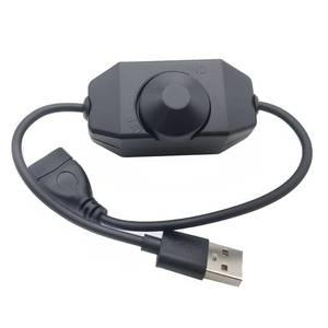 lot 6015 image: Vrabocry USB LED Button Dimmer Switch DC 5V for 5050 3528 2835 Strip Lights