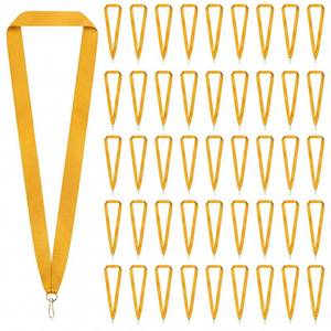 lot 6436 image: Berlune 100 Pcs Gold Medal Neck Ribbon Lanyards with Snap Clips