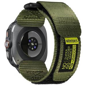 lot 6441 image: Nereides Nylon Watch Band for Samsung Galaxy Watch Ultra 21 47mm Army Green