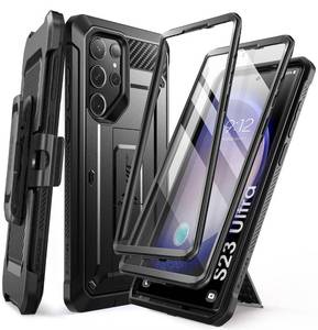 lot 6443 image: SUPCASE Phone Case Galaxy S23 Ultra with Built-in Screen Protector, Black