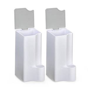 lot 6445 image: TEITEAI Clorox Toilet Wand Holder, 2 Pack, White & Gray