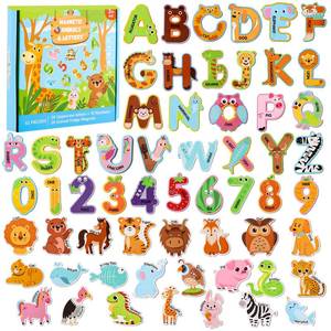 lot 6456 image: Thboxes Kids Fridge Magnets Animal Alphabet Letters Set 52 Pcs