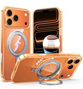 lot 6459 image: Magic John Phone Case Clear MagSafe Kickstand for iPhone 17 Pro Max