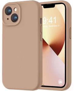 lot 6468 image: LOVE 3000 Silicone Phone Case for iPhone 13 6.1-Inch Light Brown