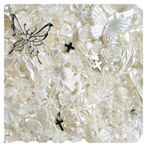lot 6476 image: IMVNIKA Baroque Pearl Beads Assorted Sizes with Holes for Charm Making, White