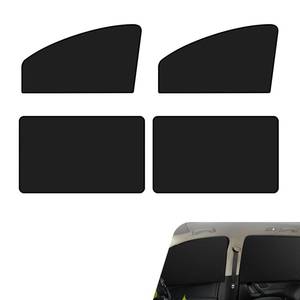lot 6478 image: Ekurfos Car Side Window Sun Shades, 4 Pcs, Black