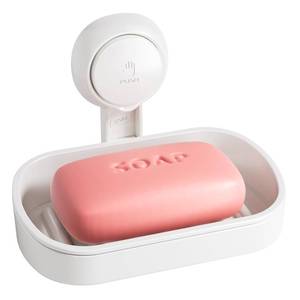 lot 6479 image: TAILI Soap Holder Suction Cup Shower Soap Dish White