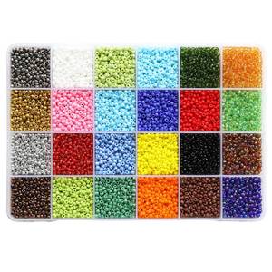 lot 6498 image: BALABEAD Glass Seed Beads 80 3mm 24 Colors 7200 Pcs