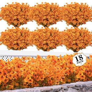 lot 7367 image: ColoPlay Artificial Mums for Outdoors Daisy Eucalyptus Fall Decor 18 Bundles