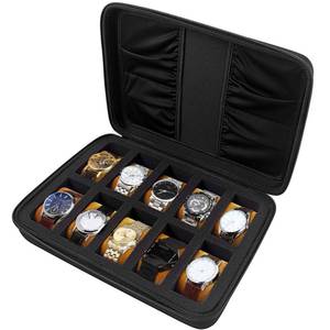 lot 7404 image: Comecase 10 Slot Travel Watch Case Organizer, Fits Watches Up to 1.77 Inches