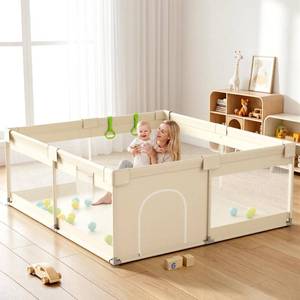 lot 7409 image: Uanlauo Baby Playpen 47x47in Beige