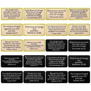 lot 8153 image: Lyrow Bible Verse Iron On Patches 20 Pcs 4 x 2.2 in 10 Styles