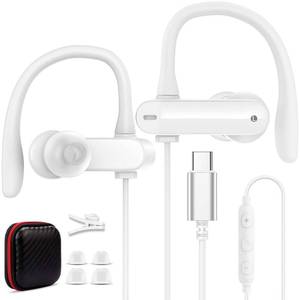 lot 8155 image: AIAUXAI USB-C Wired Over-Ear Earbuds with Microphone
