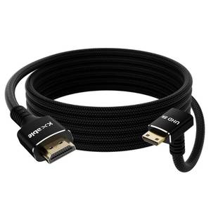 lot 8156 image: Kxable Mini HDMI to HDMI 2.1 Cable 4FT 8K60Hz 48Gbps Right Angle Braided