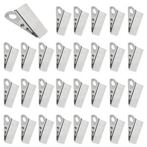 lot 8161 image: ZZLZX Metal Alligator ID Badge Holder Clips 1.2 in x 0.5 in 30 Pack