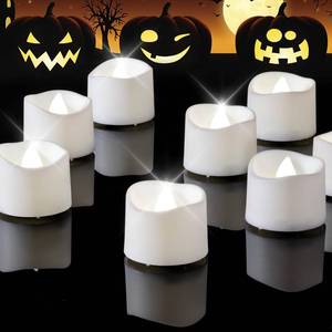 lot 8186 image: Homemory Flameless Tea Lights Candles 12 Pack Battery Operated