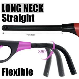lot 8177 image: 4-Piece Multi Purpose Lighters Set with Flexible Neck in Assorted Colors