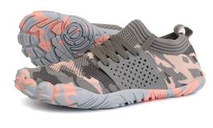 lot 8198 image: Joomra Womens Barefoot Sneakers Zero Drop Wide Toe Box Pink 8.5