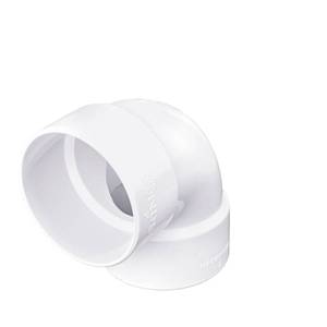 lot 8208 image: NDS PVC 90-Degree Elbow 3-Inch Hub X Hub Solvent-Weld White 3P02