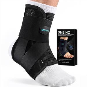 lot 8211 image: SNEINO Ankle Brace Support for Women and Men, Lace-Up Adjustable Compression