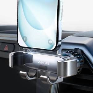 lot 8228 image: AINOPE Car Vent Phone Mount Holder Silver Drop-In Grip For iPhone 17 Pro Max
