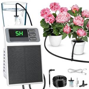 lot 8235 image: HEYRSUN Solar Automatic Drip Irrigation System Kit with Timer