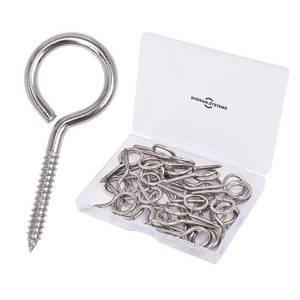 lot 8245 image: Shonan Stainless Steel Eye Screws for Wood, 1.57 Inch, 30 Pcs