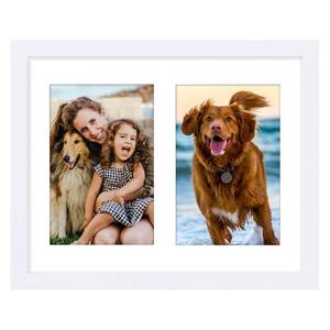 lot 8250 image: THCASITO Picture Frame 8x10 White for 4x6 Photos Double Mat Horizontal Vertical