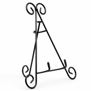 lot 8266 image: Huji Iron Display Stand Holder for Platters, Frames & Books, 9 Inch