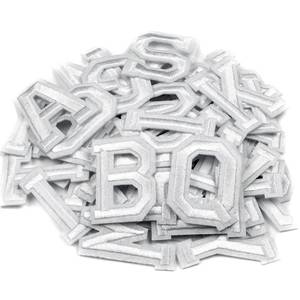 lot 8289 image: NIUBIER Iron On Letter Patches A-Z 52 Pcs Embroidered Alphabet Set
