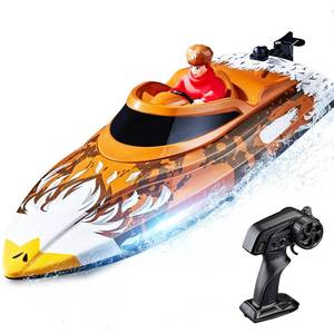 lot 9076 image: BEZGAR HJ822 12 Inch 25 KPH Fast RC Speed Boat for Kids Adults