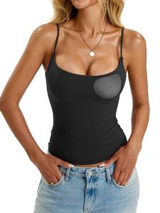 lot 10071 image: EasyGala Womens Padded Camisole Tank Tops Double Lined Built in Bra Shirts, Med