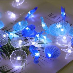 lot 10086 image: Starryfill 36LED Jellyfish Seahorse String Lights Remote Timer Ocean Decor