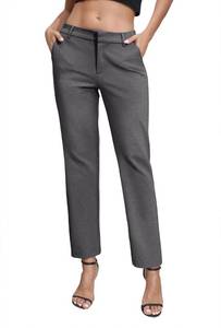 lot 10087 image: Urban CoCo Womens Elastic Waisted Dress Pants Business Work Casual Stretch Slacks with Pockets(M, Deep Gray)