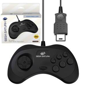 lot 10088 image: Retro-Bit SEGA Saturn Wired Controller Pad - Original Port - (Black)