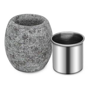 lot 10092 image: MXMZHXU Sauna Aromatherapy Stone, Sauna Essential Oil Diffuser, Natural Rock with Stainless Steel Bowl for Essential Oils, Spa Accessories