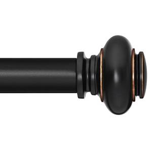 lot 13073 image: SIMEWIN Black Adjustable Window Curtain Rods 28 to 48 Inch 1 Inch Diameter
