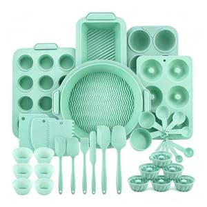 lot 13083 image: Headaze 36 Piece Silicone Baking Set Nonstick BPA-Free