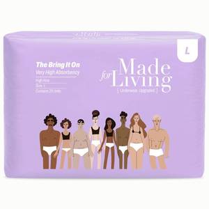 lot 13092 image: Made for Living Adult Pull Up Underwear Women Men Large 20 Ct Bring It On
