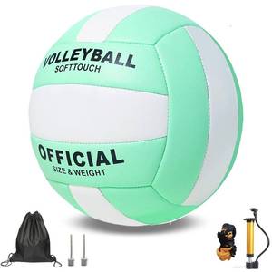 lot 13098 image: ZLY Volleyball Official Size 5 Indoor Outdoor Soft Touch Green