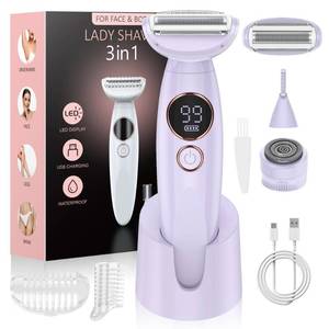 lot 13130 image: ANYLIV Bikini Trimmer for Women 3-in-1 Waterproof USB Rechargeable Light Lilac