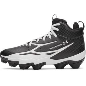 lot 13166 image: Under Armour Boys Spotlight Hammer JR RM Football Cleats Black Size 11K